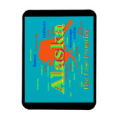 Alaska Pride Map Silhouette Magneet (Verticaal)