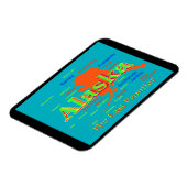 Alaska Pride Map Silhouette Magneet (Linkerzijde)