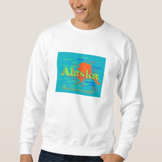Alaska Pride Map Silhouette Trui (Voorkant)