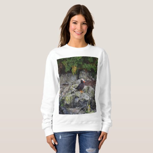Alaska - Puffin op Rocks Trui (Voorkant volledig)
