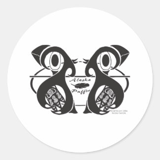 Alaska Puffin Ronde Sticker