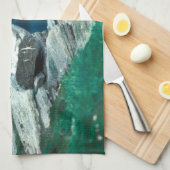 Alaska Puffins verweerde kleurrijke vogels Theedoek (Quarter Fold)