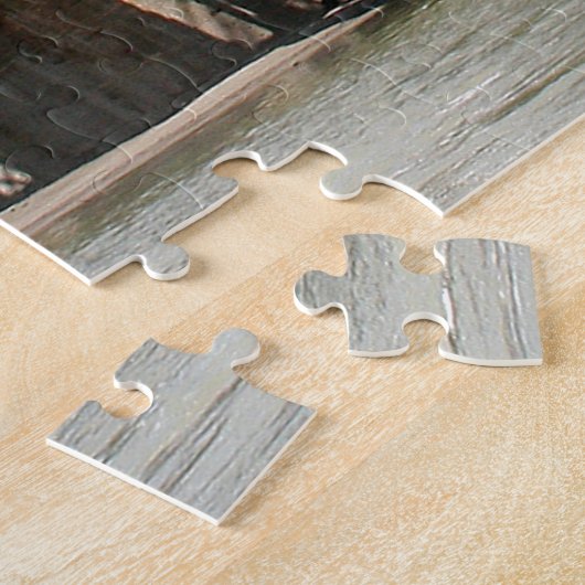 Alaska Railroad locomotive engine and bridge Jigsa Legpuzzel (Zijkant)