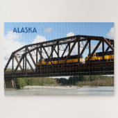 Alaska Railroad locomotive engine and bridge Jigsa Legpuzzel (Horizontaal)