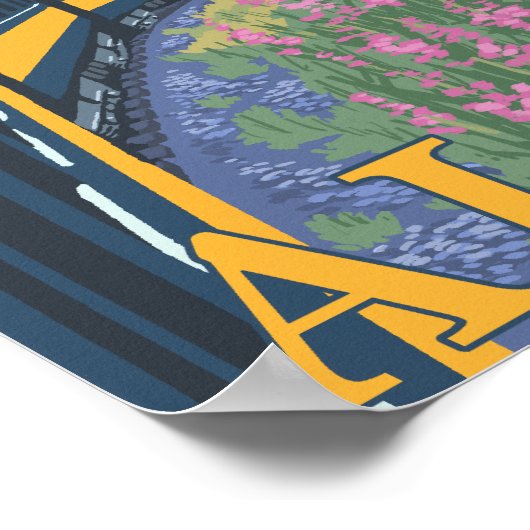 Alaska Railroad Scene - Chase, Alaska Poster (Hoek)