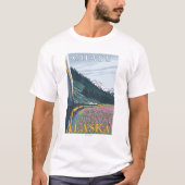 Alaska Railroad Scene - Chase, Alaska T-shirt (Voorkant)