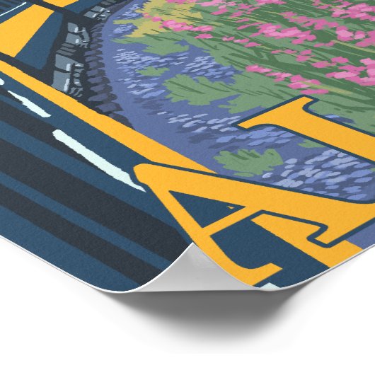 Alaska Railroad Scene - Girdwood, Alaska Poster (Hoek)