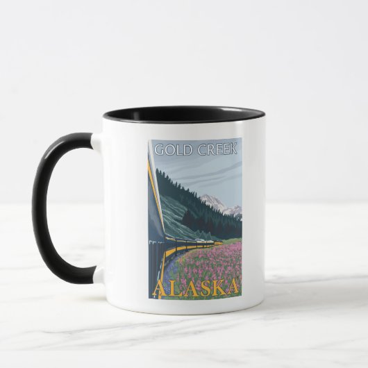 Alaska Railroad Scene - Gold Creek, Alaska Mok (Links)