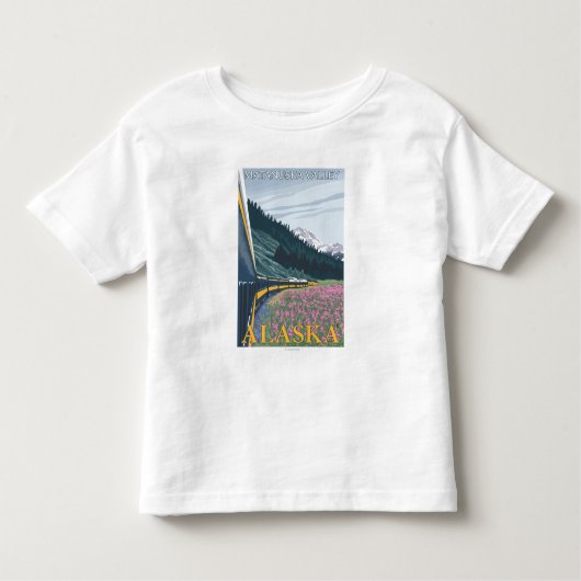 Alaska Railroad Scene - Matanuska Valley, Alaska Kinder Shirts (Voorkant)
