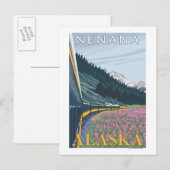 Alaska Railroad Scene - Nenana, Alaska Briefkaart (Voorkant / Achterkant)