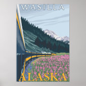 Alaska Railroad Scene - Wasilla, Alaska Poster (Voorkant)