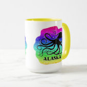 Alaska Rainbow Octopus - 15 oz. Mok (Voorkant rechts)