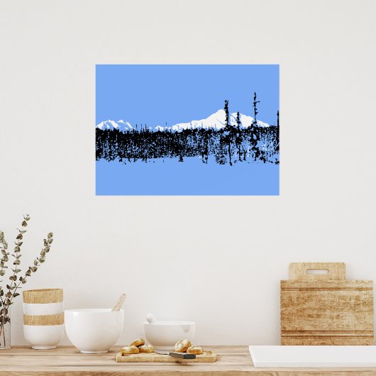 Alaska Range Berglandschap Digitaal downloaden Poster (Keuken)