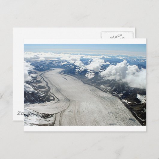 Alaska Range Mountains & glacier, Verenigde Staten Briefkaart (Voorkant / Achterkant)