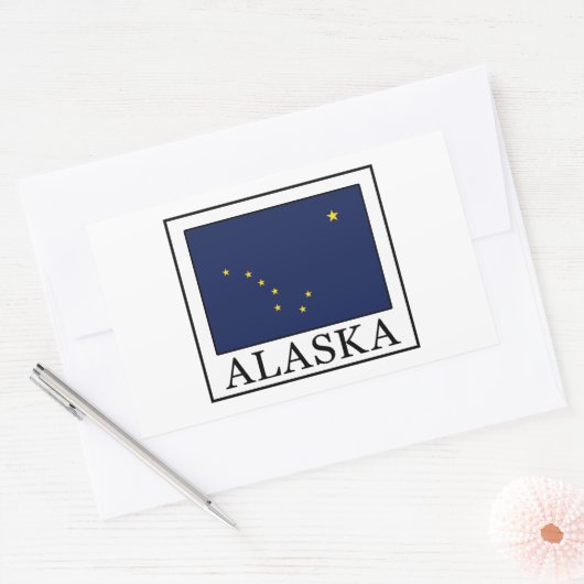 Alaska Rechthoekige Sticker (Envelop)