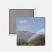 Alaska regenboogmagneet magneet (Voorkant / Achterkant)