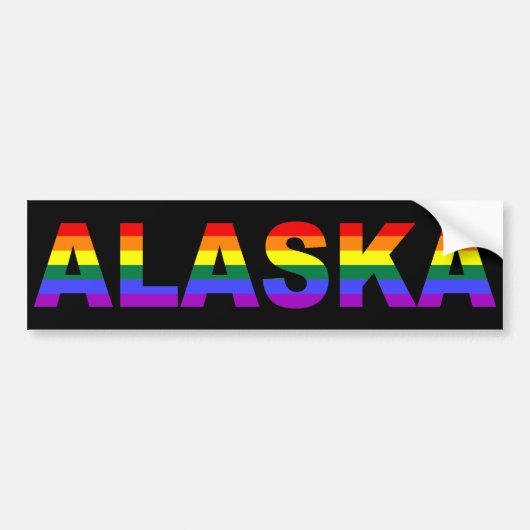 Alaska Regenboogstapes Bumpersticker (Voorkant)