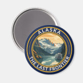 Alaska Reis Kunstbadge Magneet (Voorkant / Achterkant)