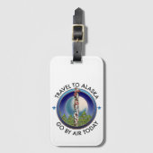 Alaska reislogo bagagelabel (Voorkant (verticaal))
