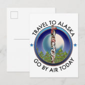 Alaska reislogo uitnodiging briefkaart (Voorkant / Achterkant)