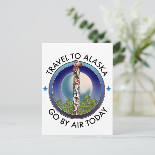Alaska reislogo uitnodiging briefkaart (Staand voorkant)