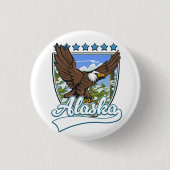 Alaska Reispleister Ronde Button 3,2 Cm (Voorkant)