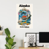 Alaska Reisposter Alaskaanse Kunstprint Poster (Thuiskantoor)