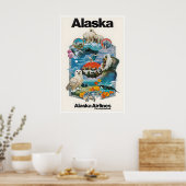 Alaska Reisposter Alaskaanse Kunstprint Poster (Keuken)