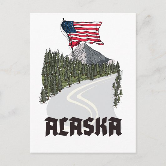 Alaska Reisposter Briefkaart (Voorkant)