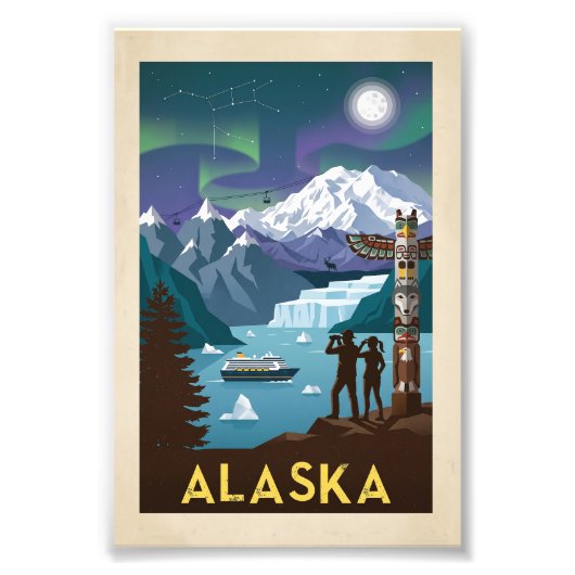Alaska Reisposter Foto Afdruk (Voorkant)