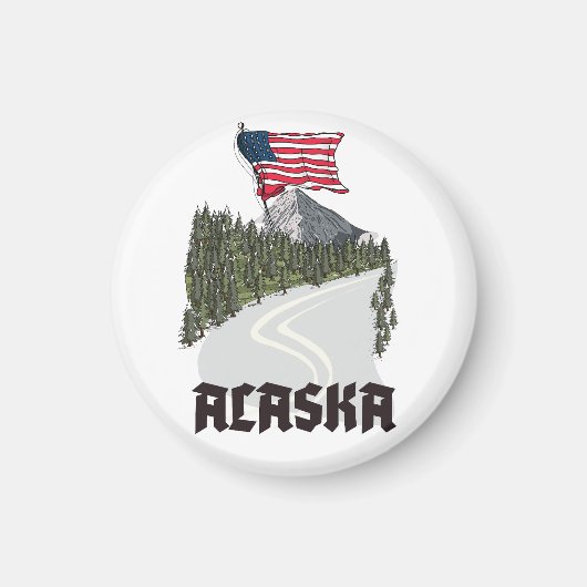 Alaska Reisposter Magneet (Voorkant)