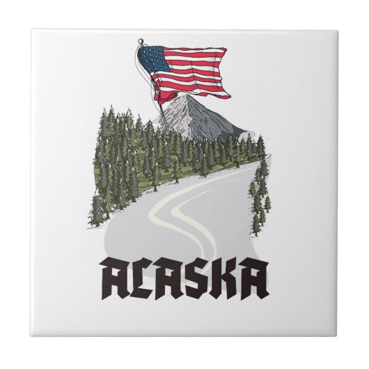 Alaska Reisposter Tegeltje (Voorkant)