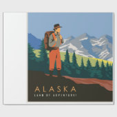 Alaska reizen cadeaupapier (Vlak)