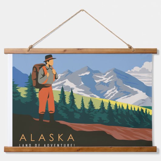 Alaska reizen hangend wandkleed (Voorkant)
