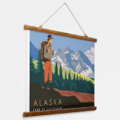 Alaska reizen hangend wandkleed (Gebogen)