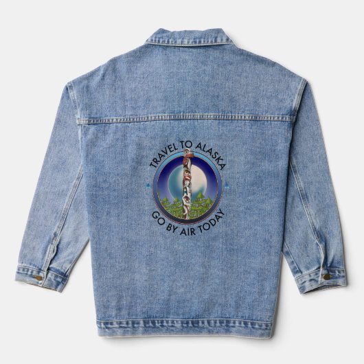 Alaska reizen logo denim jacket (Achterkant)