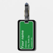 Alaska-reiziger Bagagelabel (Achterkant verticaal)