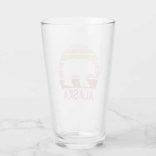 Alaska Retro Beer Glas (Achterkant)