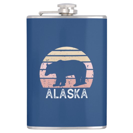 Alaska Retro Beer Heupfles (Voorkant)