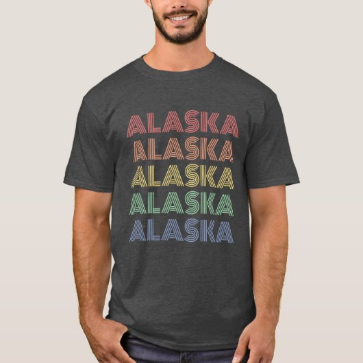 Alaska Retro  Fan Gift voor Vrouwen Mannen Boy T-shirt (Voorkant)