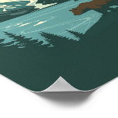 Alaska Retro Reis Grizzlybeer Poster (Hoek)