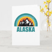 Alaska Retro Zonsondergang Cadeaus Amerikaanse Sta Kaart (Gele Bloem)