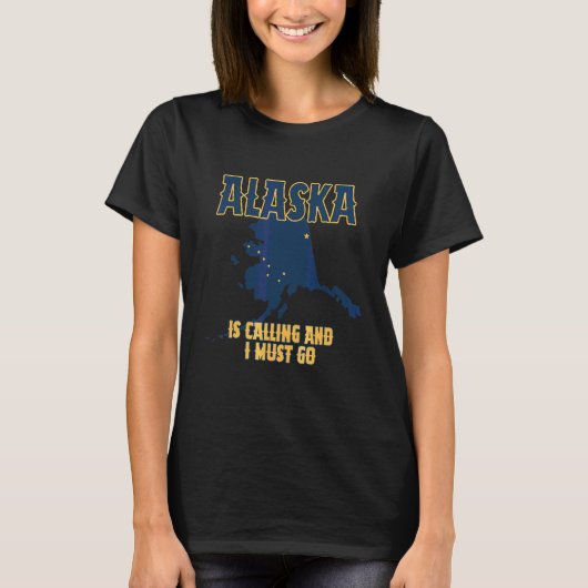 Alaska Roept En Ik Moet Gaan Alaska Berg T-shirt (Voorkant)