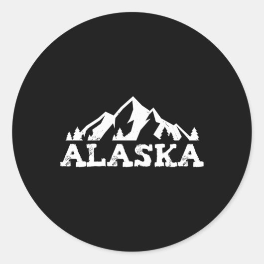 Alaska Ronde Sticker (Voorkant)