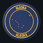Alaska Round Emblem Magneet<br><div class="desc">Alaska Round Emblem</div>