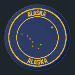 Alaska Round Emblem Magneet<br><div class="desc">Alaska Round Emblem</div>