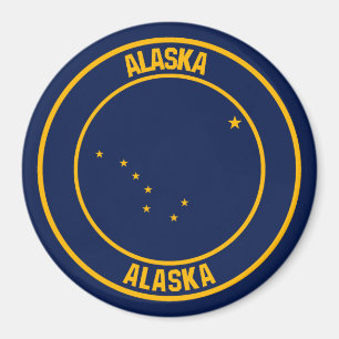 Alaska Round Emblem Magneet