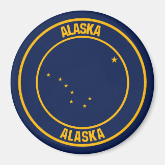 Alaska Round Emblem Magneet