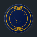 Alaska Round Emblem Ronde Button 7,6 Cm<br><div class="desc">Alaska Round Emblem</div>