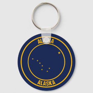 Alaska Round Emblem Sleutelhanger